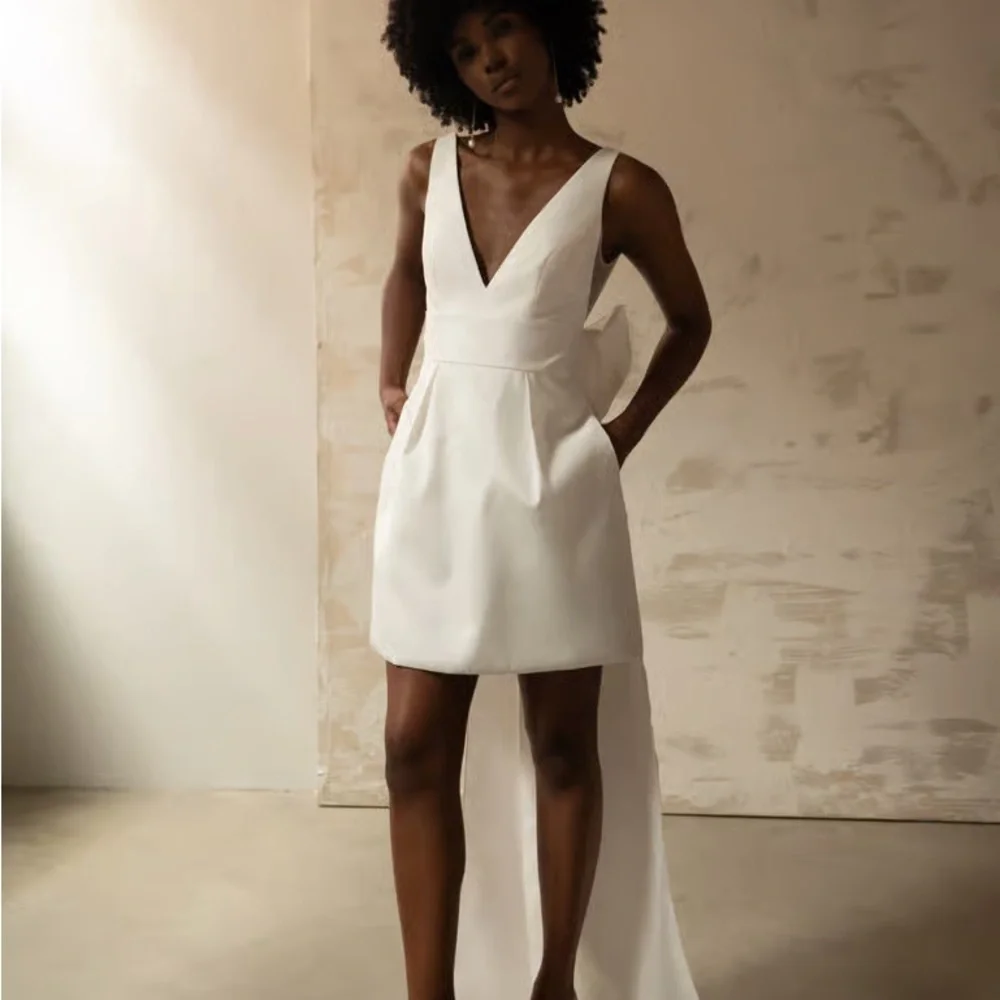 Jenny Yoo White Mini Dress - Picture 4 of 8